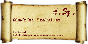 Almási Szalviusz névjegykártya